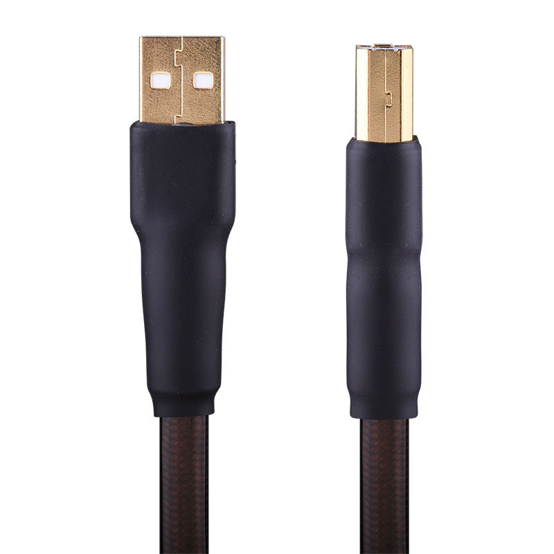Cáp giải mã dac mạ bạc đồng nguyên chất qed, thẻ âm thanh hifi a-b, cáp âm thanh usb, cáp dữ liệu bàn điều chỉnh âm máy tính
