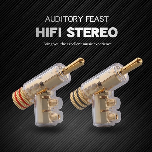 Moveon镀金镀铑自锁式香蕉头