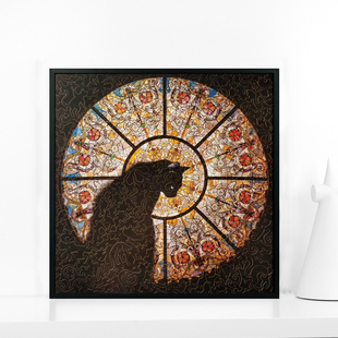 教堂猫拼图相框cathedral Cat拼图框放372片猫咪异形拼图画框定制