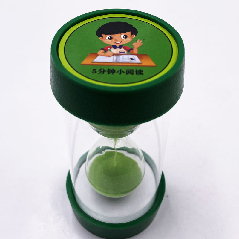 儿童卡通刷牙沙漏1+3/5分钟计时器小孩拖拉习惯塑料防摔沙钟摆件