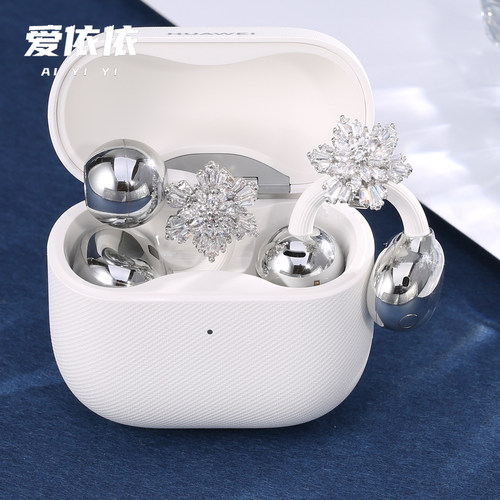 雪花耳夹耳机钻扣耳机扣旋转夹扣