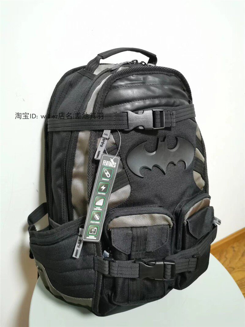 dc周边蝙蝠侠双肩包外贸个性大容量旅行电脑包中小学生结实潮书包