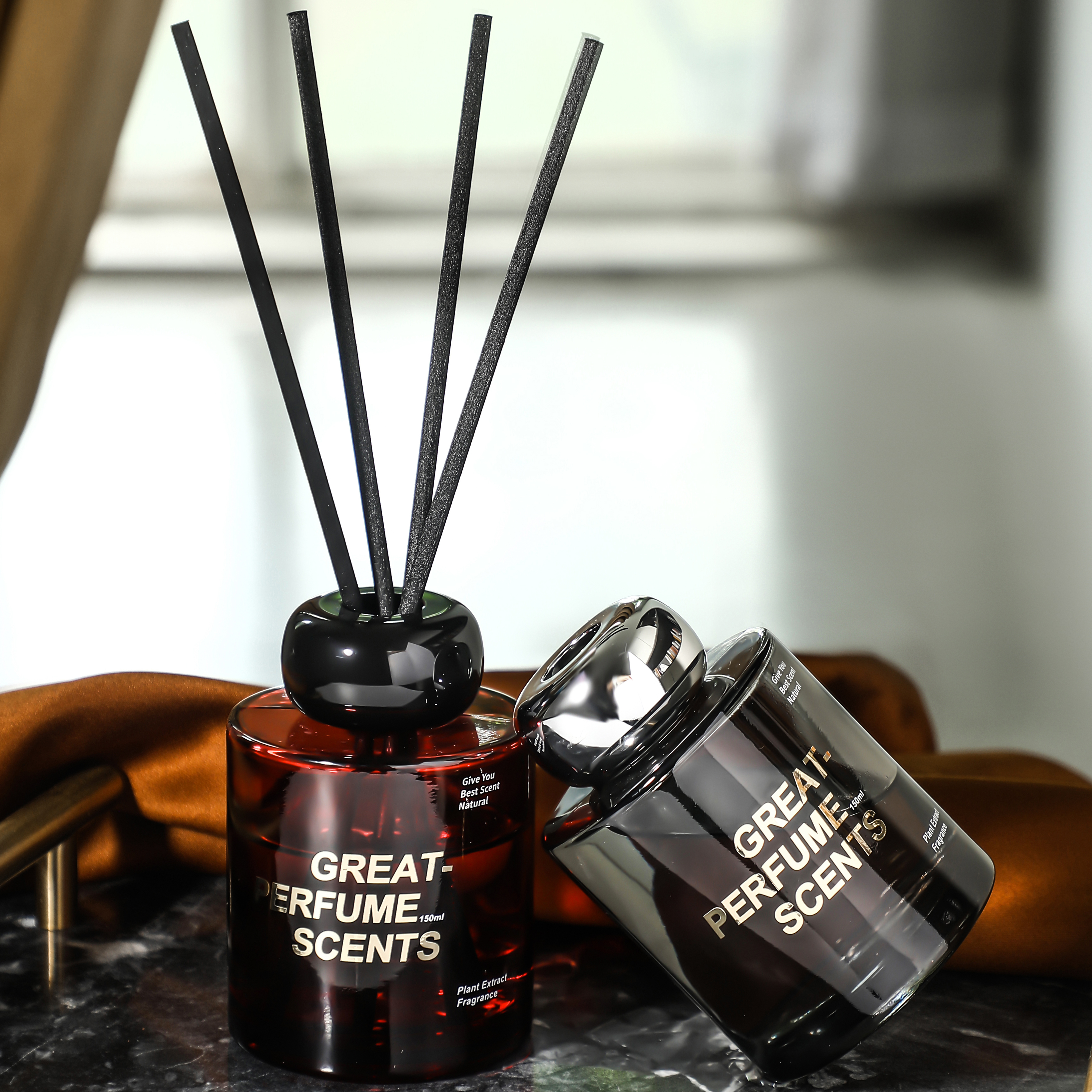 轻奢酒店高级感香薰摆件家用客厅卫生间无火香薰藤条厕所香薰室内