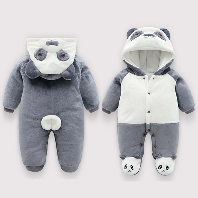 连体衣婴儿冬季加厚外穿包脚秋冬外出抱抱服连袜宝宝带脚冬装春秋
