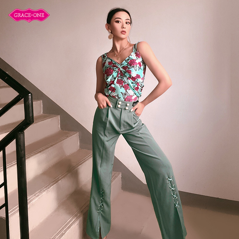 GRACEone拉丁舞服女成人练功服夏