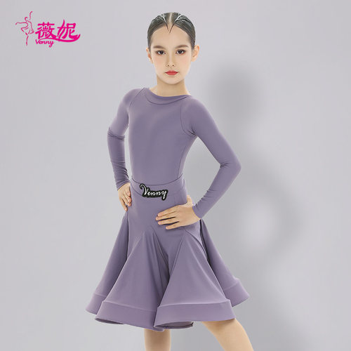 薇妮少儿拉丁舞比赛服女规定服