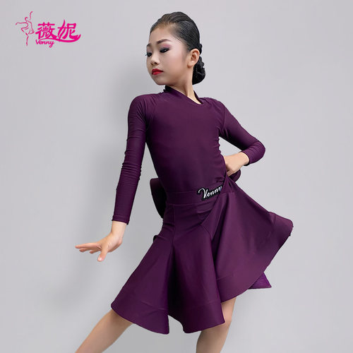 薇妮少儿拉丁舞服女服规定服分体