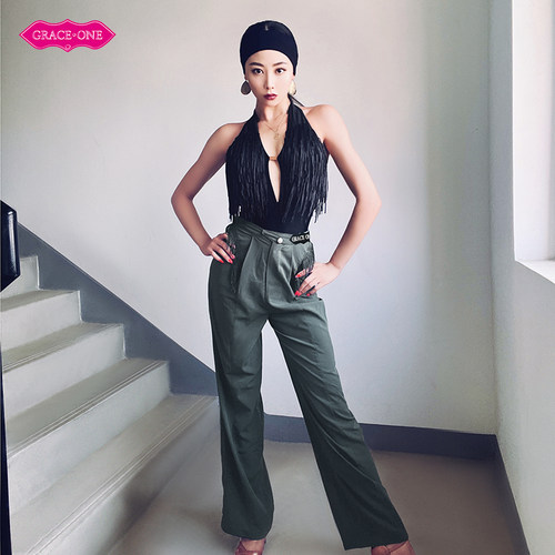 GRACEone拉丁舞服女成人高腰舞裤