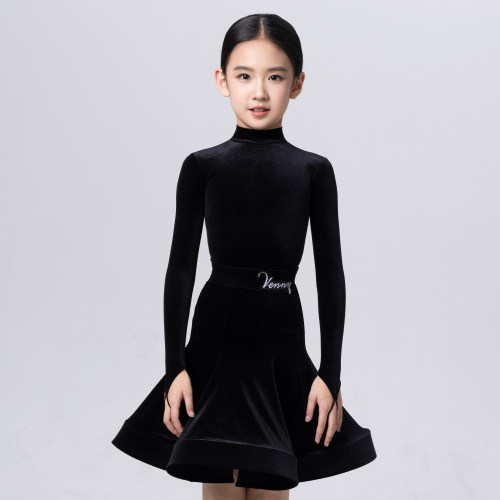 薇妮舞美拉丁舞服女童比赛规定服