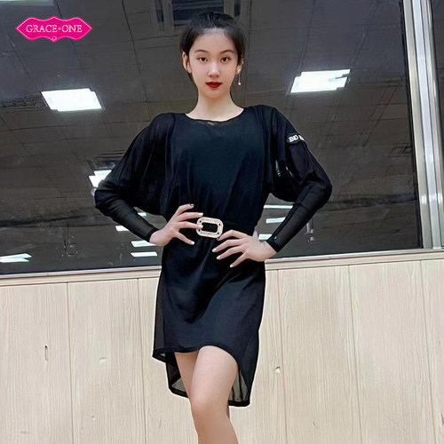 GRACEONE拉丁舞高级练功服上衣女
