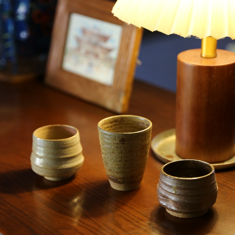 柴烧杯 民间良品主人杯纯手工咖啡杯130ml 茶器饮茶盏品茗杯柴窑