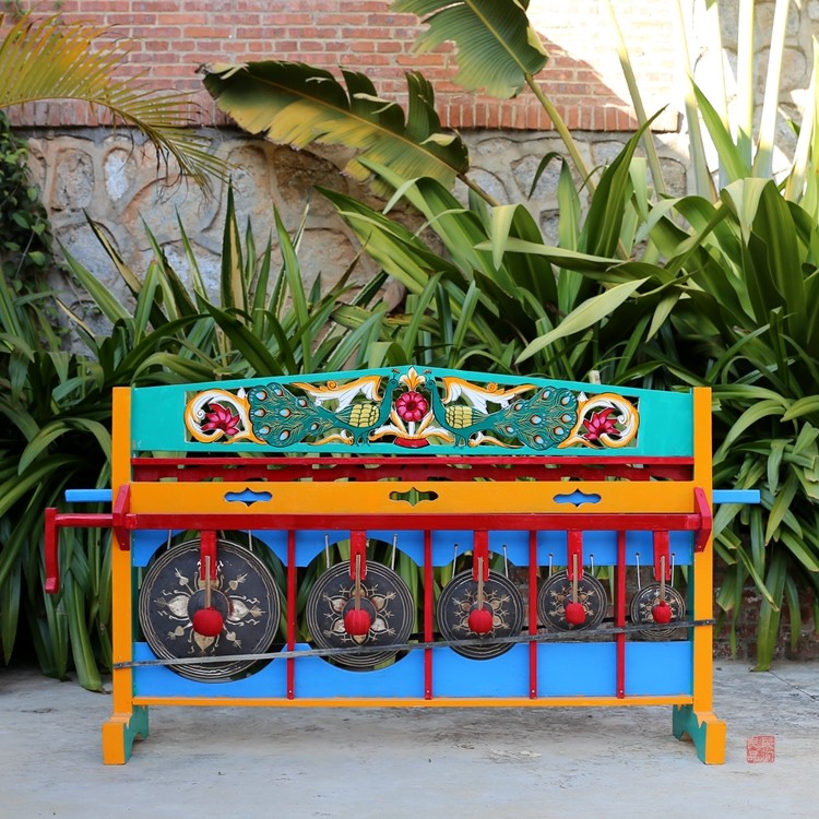 傣族铓锣 东南亚民族乐器 排铓1.2-1.5米单个铓20cm-2米傣族表演