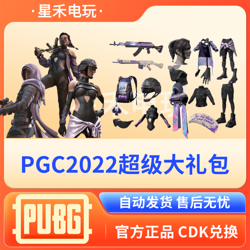 PUBG皮肤 PGC2022超级大礼包套装绝地求生CDK发光手臂STEAM吃鸡
