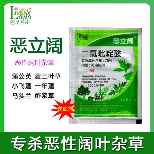 草坪隆恶立阔除草二氯吡啶酸草坪恶性阔叶杂草清专用杀草剂除草剂 - 封面