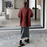 冬款！2C237-7707-P185复古红皮毛一体保暖外套控268，女装皮草，2C237