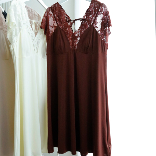 漏背短袖 2025新款 睡裙带胸垫家居服2072 V领性感睡衣女夏季 法式