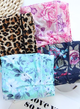 彩田冰丝轻薄碎花蕾丝边包臀舒适透气中腰30605高腰30606女士内裤