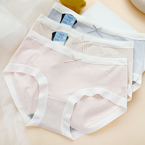 彩田60支纯棉女内裤舒适抗菌内裤