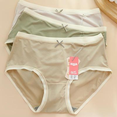 彩田高弹力中高腰包臀舒适女内裤
