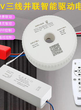 led电源驱动72V恒流恒压镇流器三色分段智能北欧并联三线变压通用