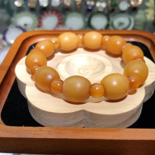 龟甲手串满城尽带黄金壳高级文玩(配鉴定证书)