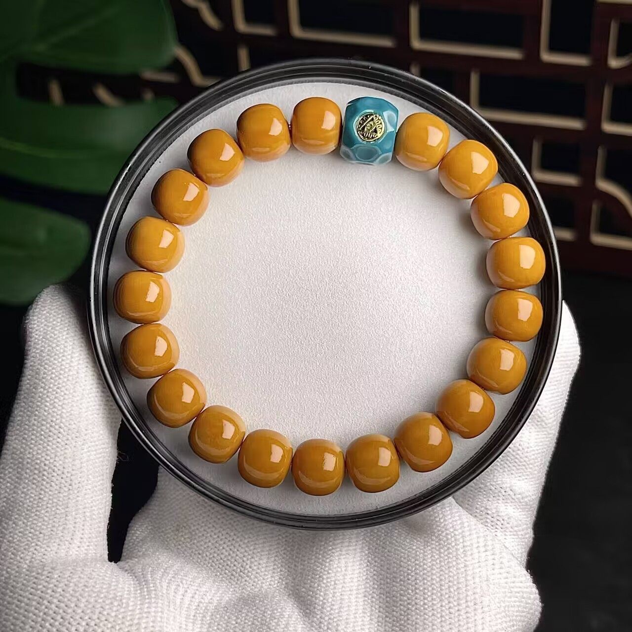 (AAA)猴头手串雕刻京八棱老型桶珠小核桃手串男士文玩佛珠念珠