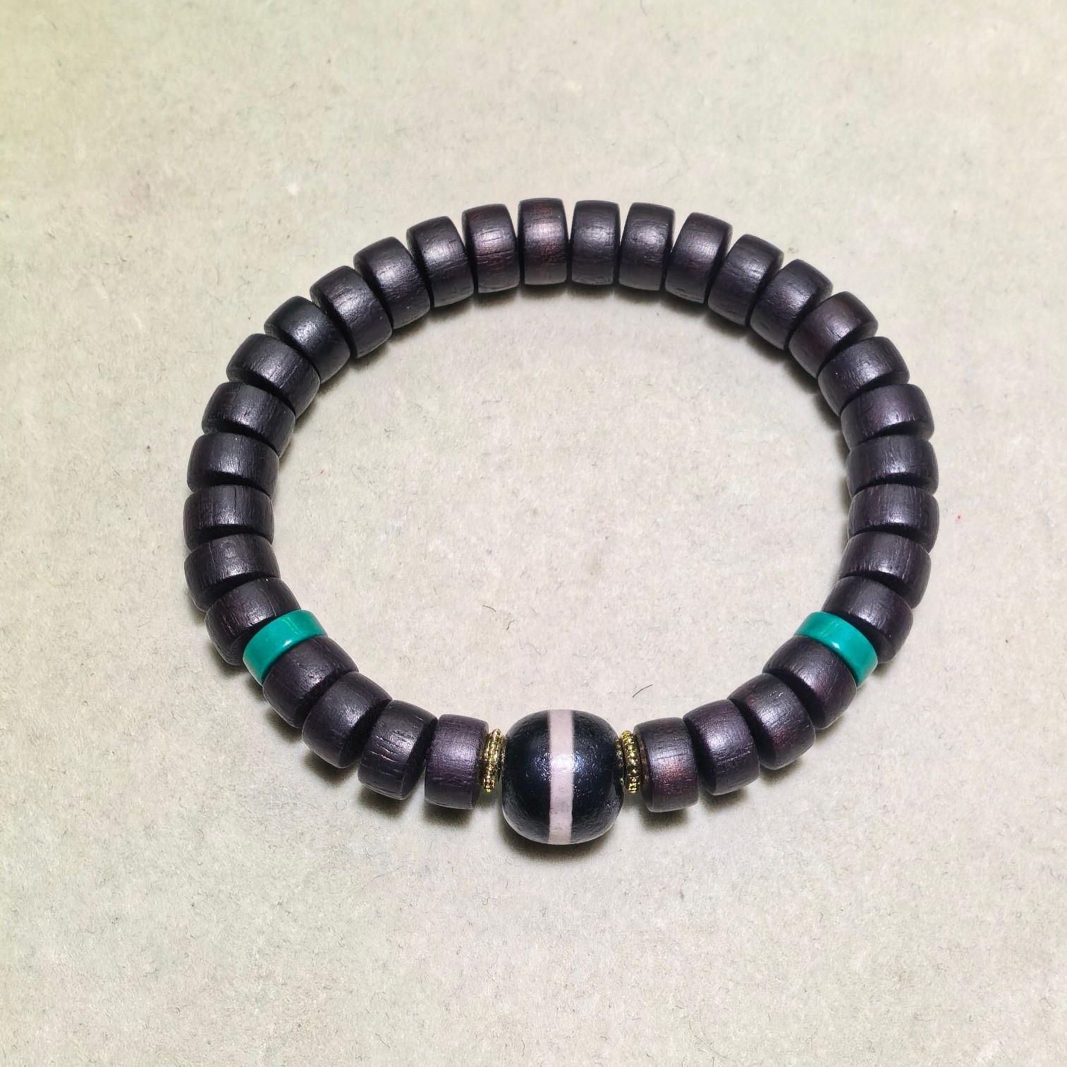 （金标034)孤品福利药片沉香手串一线药师天珠