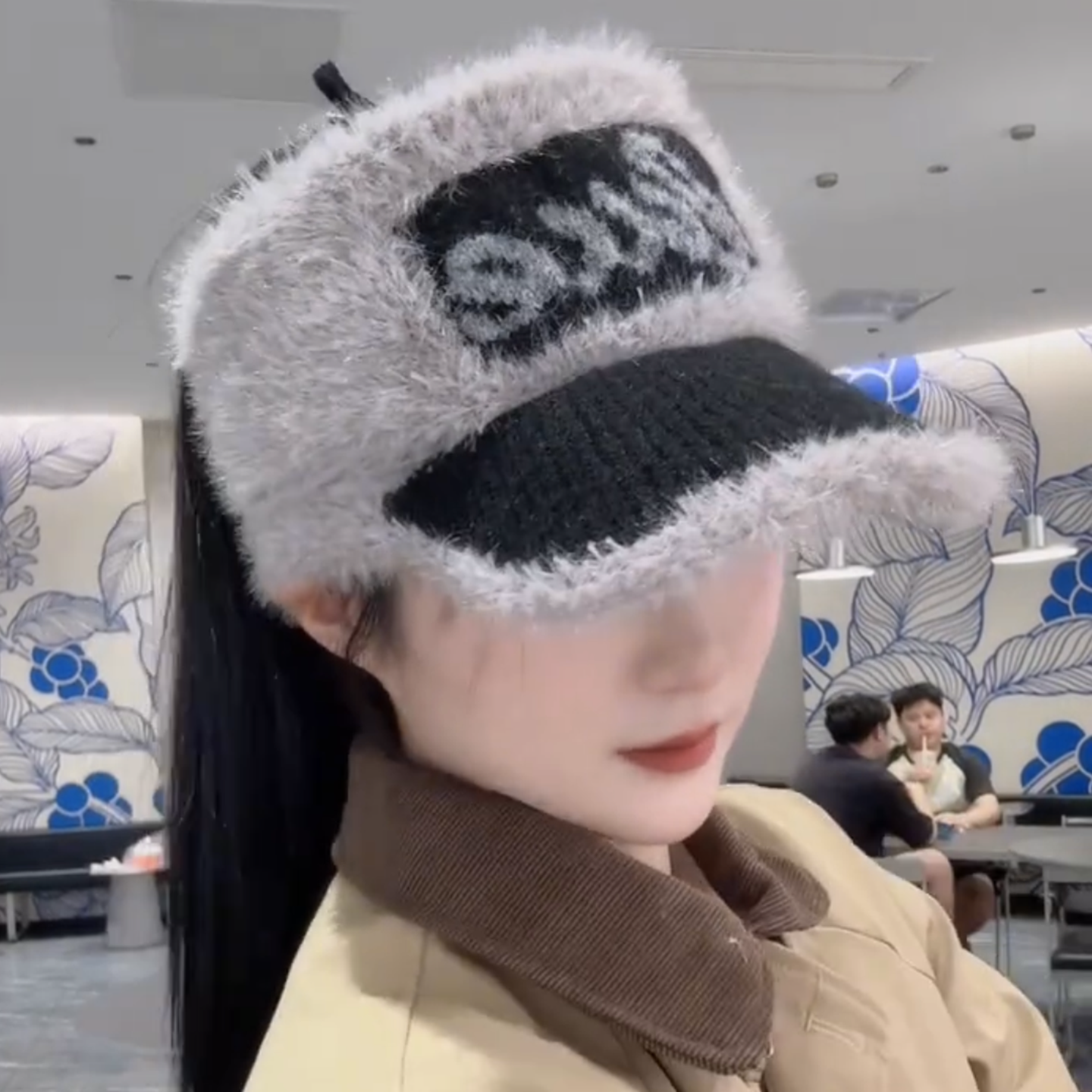 保暖护耳可扎高马尾空顶帽户外帽