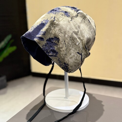 春秋扎染复古废土风堆堆帽女冷帽