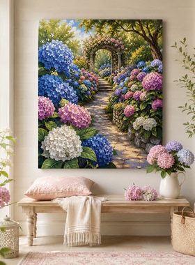 绣球花植物花卉 中阶36色diy数字油画减压填色治愈丙烯装饰画礼物