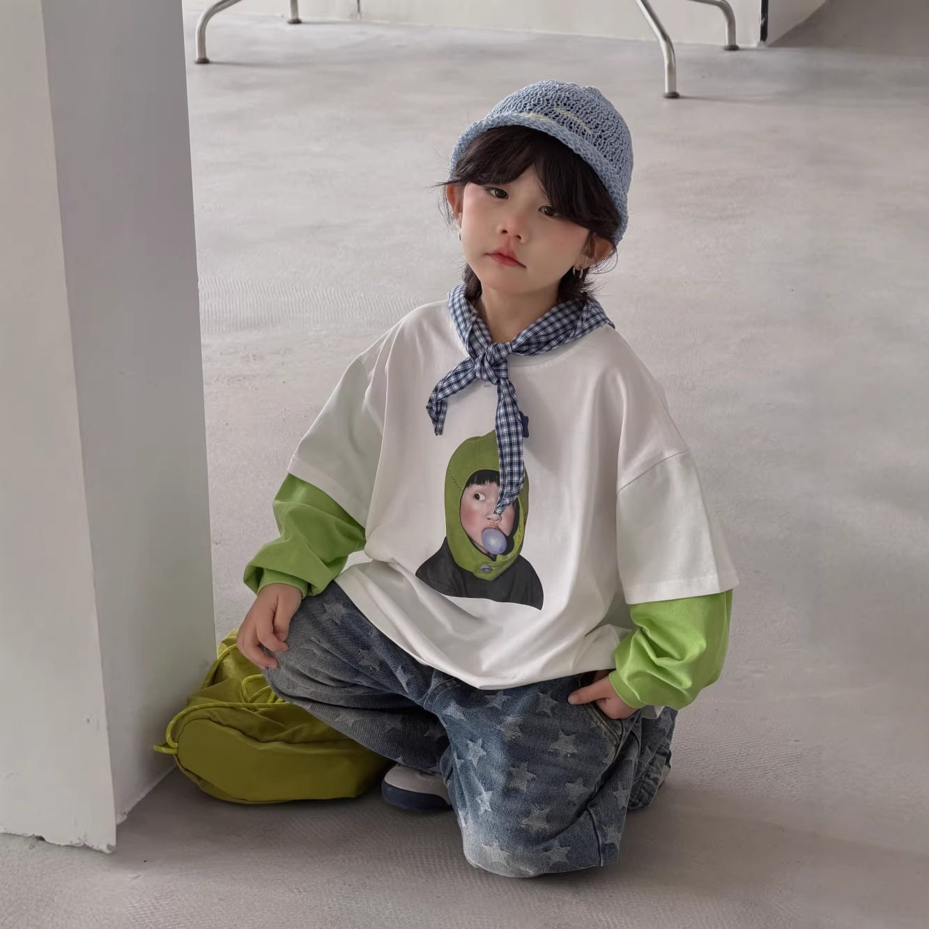 童装韩版卡通印花圆领卫衣男童2026春季宽松休闲时尚百搭上衣潮流