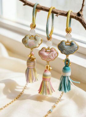 2026新款国潮宋锦挂件汉服配饰随身小挂饰景区国潮文创小礼品吊坠