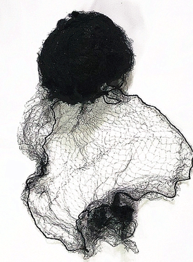 加大号隐形发网假发发包弹力大网进口20个一团黑色白色长1米3