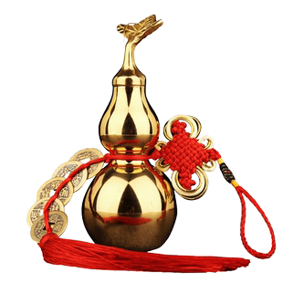 铜葫芦摆件全铜五帝钱大小号开口葫芦空心挂件家居客厅装饰品