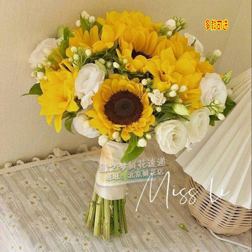 婚庆新娘新郎手捧花结婚登记婚纱宴花拍摄胸前花同城鲜花速递北京