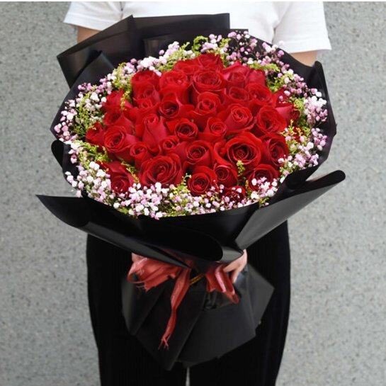 33朵红玫瑰花束北京生日送花 东直门鲜花 朝阳鲜花店鲜花速递北京