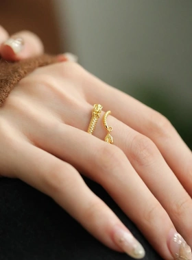 银针复古中神龙戒指女气质轻奢百搭生肖龙飞龙在天指环2026新