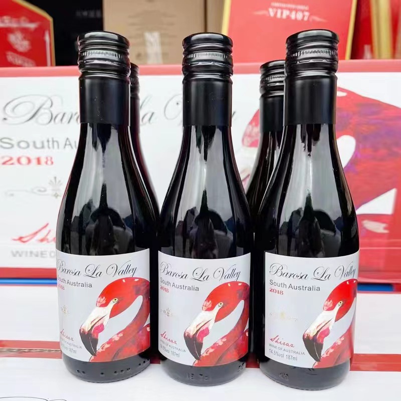 澳大利亚进口红酒 187ML美容红酒  巴罗萨拉谷干红葡萄酒6瓶