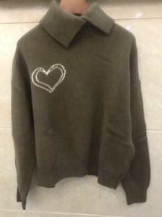 剪吊牌 正品 柚丁100%绵羊毛气质针织毛衣