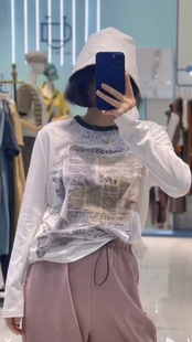 正品 春款 T恤 剪吊牌 柚丁长袖