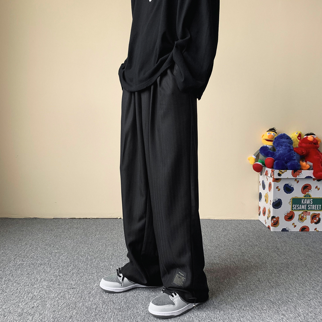 新款抖音直播款港风男士休闲运动裤抽绳长裤K12-P50现货,女装休闲裤,电商B327