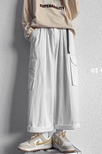 K29-P55 新款港风男士宽松休闲裤多口袋工装裤直筒裤图片