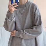 男女宽松圆领套头毛衣针织衫秋冬打底衫BKM01-特P35M-5XL，男装T恤，电商B327