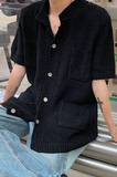 四季款男女中性潮流休闲短袖百搭开衫毛衣M01-P55主推尺码M-3，男装T恤，电商B327