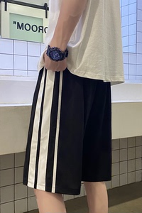 DK15-P35 夏天宽松直筒五分裤沙滩裤 男士运动休闲短裤中裤图片
