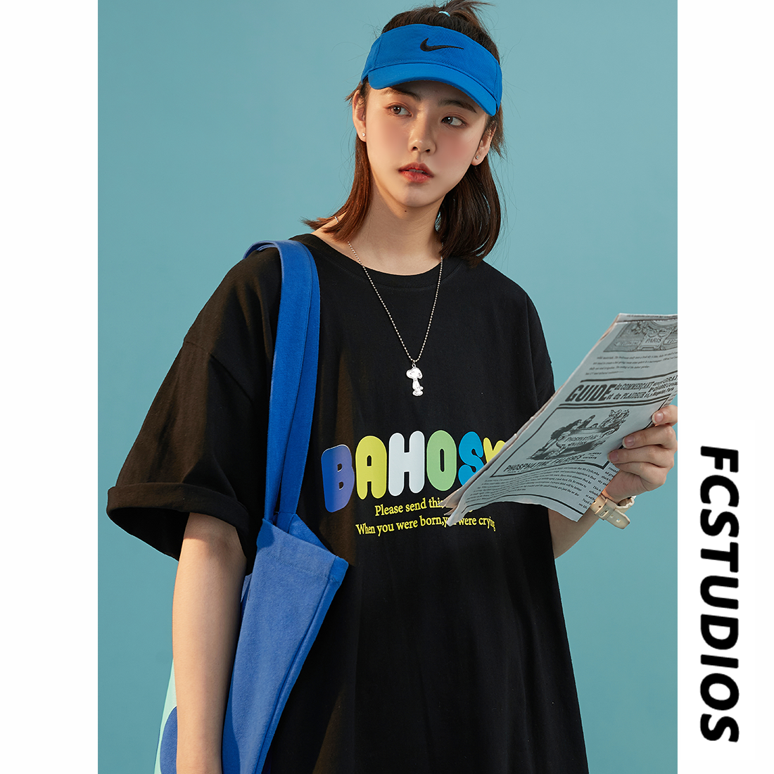 抖音直播200克港風(fēng)男女中性短袖T恤休閑體恤T18-P25控38，女裝T恤，電商B327