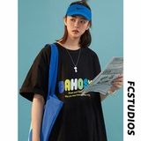 抖音直播200克港風(fēng)男女中性短袖T恤休閑體恤T18-P25控38，女裝T恤，電商B327