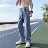 N12-P40港风男女中性宽松直筒休闲牛仔裤，男装牛仔裤，电商B327
