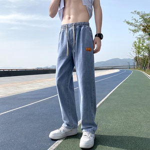 N12-P40  港风男女中性宽松直筒休闲牛仔裤图片