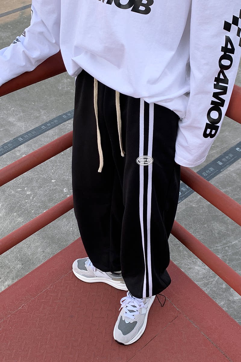 22-春装-抖音直播款纯棉B327-K55-P55-男休闲运动裤宽松束脚裤,女装休闲裤,电商B327